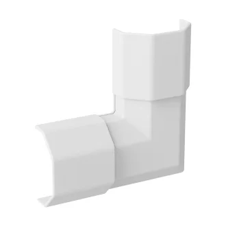   Logilink Kábelcsatorna-csatlakozó 90 , ABS, 33x33x18mm, fehér (KAB0116)