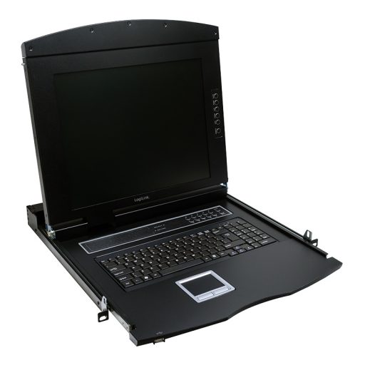 Logilink KVM-konzol 17"-es képernyővel, HDMI, Full HD, USB-A, PS/2, QWERTZ (LC703GE)