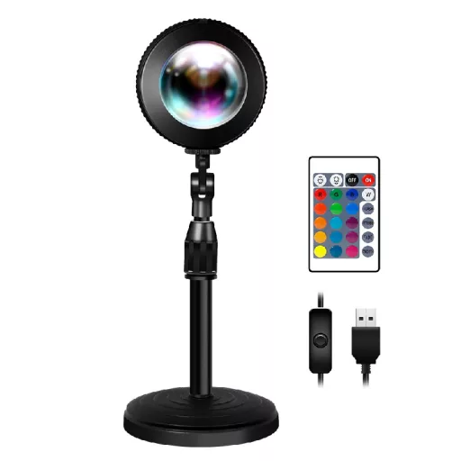 Logilink Naplemente vetítőlámpa, 15 RGB szín, 4 fénymód, távirányítóval (LED019)
