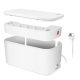 Logilink Kábeldoboz 5 utas aljzatcsíkkal, 3x USB, 285 x 145 x 13 mm, fehér (LPS281U)