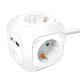 Logilink 4-utas töltőkocka, 4x aljzat, 1x USB-C PD 20W, 1x USB-A QC 18W, fehér