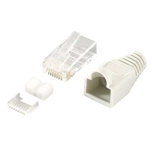 LogiLink RJ45 csatlakozódugasz, árnyékolt Cat6 szürke 100db (MP0021)