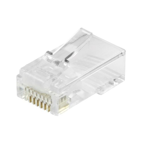 Logilink Moduláris csatlakozó, RJ45, nyitott előlappal, Cat.6 UTP, 50 db (MP0027)