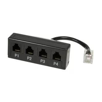   Logilink Passzív elosztó telefonokhoz, RJ45 - 4 x RJ11 (MP0036)