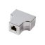 Logilink Moduláris T-adapter 1 x RJ45 anya - 2 x RJ45 anya aljzat, fémes (MP0037)