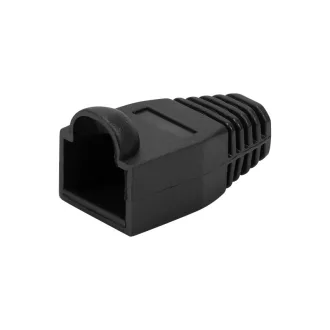   Logilink RJ45 feszültségmentesítő védőburkolat, 6.5 mm, fekete, 50 db (MP0064)