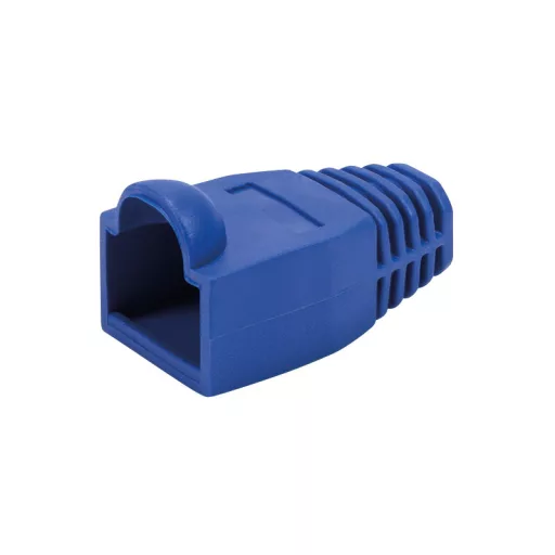 Logilink RJ45 feszültségmentesítő védőburkolat, 6,5 mm, kék, 50 db (MP0066)