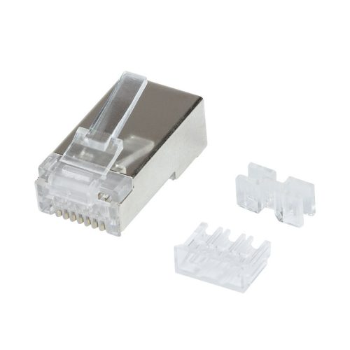 Logilink RJ45 moduláris csatlakozó, Cat.6A, árnyékolt, vezetőlappal, 50 db (MP0070)