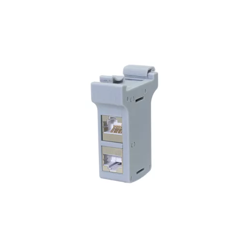 Logilink DIN sínre szerelhető adapter 2 db Cat.6A RJ45 F/F inline csatlakozóval, árnyékolt (MP0079)