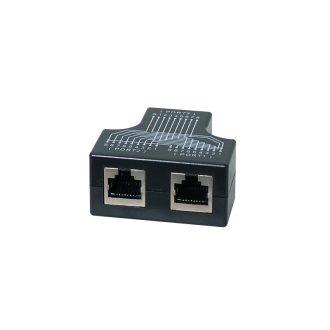   Logilink Kábelmegosztó adapter 1x RJ45 aljzat 2x RJ45 aljzathoz, 1:1 párhuzamos (MP0138)