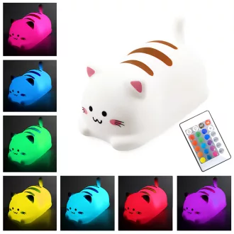   Media-Tech POKKY Happy Kitty többszínű éjszakai lámpa gyerekeknek (MT226)