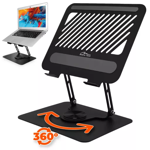 Media-Tech ROTO állítható, forgatható, ergonomikus laptopállvány 10-17" (MT2662)