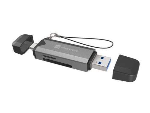 Natec Scarab 3 USB-A + USB-C SD/MICRO SD USB 3.1 GEN 1  kártyaolvasó fekete