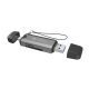 Natec Scarab 3 USB-A + USB-C SD/MICRO SD USB 3.1 GEN 1  kártyaolvasó fekete