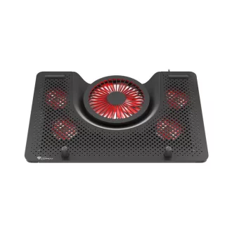   Genesis Oxid 550 Laptop hűtőpad 15.6"-17.3" 5 ventilátor, led világítás, USB, fekete-piros (NHG-1411)