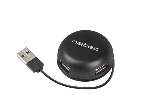 NATEC USB 2.0 HUB BUMBLEBEE 4 PORTOS FEKETE (NHU-1330)