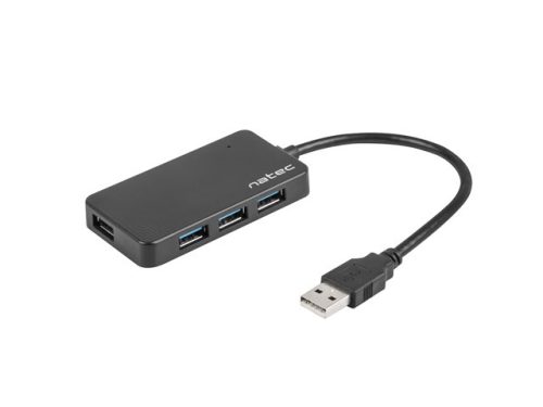 NATEC USB 3.0 HUB MOTH 4 PORTOS FEKETE (NHU-1342)