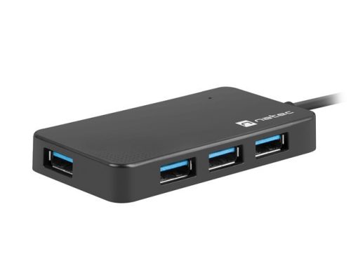 Natec Silkworm USB HUB 4 x USB 3.0 - fekete