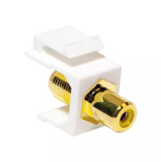   Logilink RCA keystone csatlakozó, RCA/F - RCA/F, fehér (NK0026)