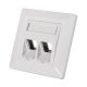 Logilink Keystone Előlap 2 modulhoz, 45 -os kimenet, fehér (NK4020)