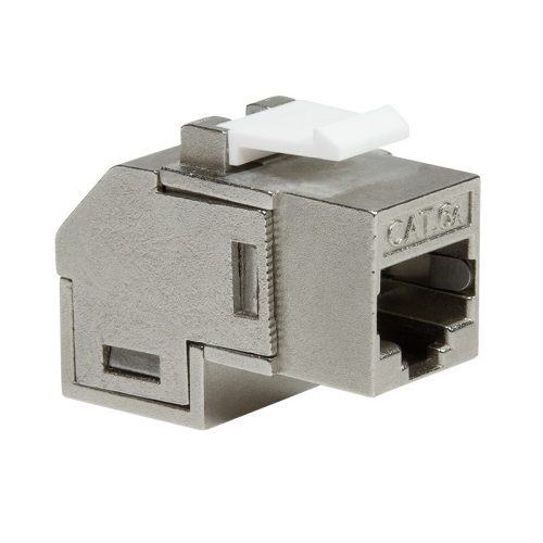 Logilink Cat.6A Keystone Inline csatlakozó, STP, 90 -ban hajlított, fém (NK4025)