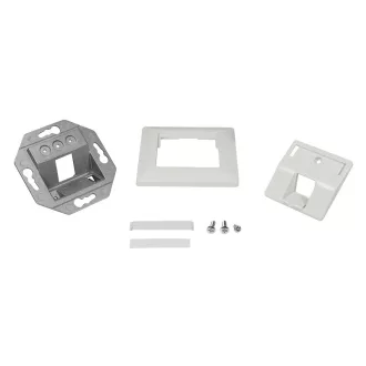   Logilink Előlap 1 Keystone jack csatlakozóhoz, 45 -os kimenet, fehér (NK4027)