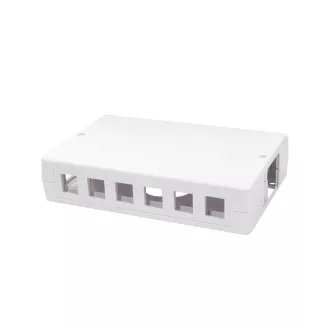   Logilink Üres doboz 6 vagy 12 keystone modulhoz, felületre szerelhető, fehér (NK4033)