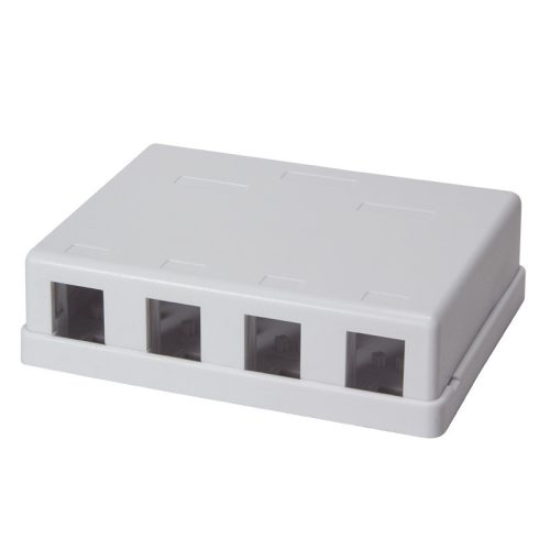 Logilink Üres doboz 4 Keystone modulhoz, felületre szerelhető, fehér (NK4034)