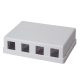 Logilink Üres doboz 4 Keystone modulhoz, felületre szerelhető, fehér (NK4034)