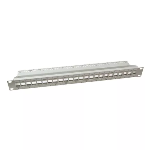 Logilink 19" Patch panel 24 Keystone jack csatlakozóhoz, 1U, szürke (NK4044)