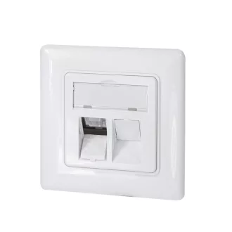   Logilink Keystone előlap 2 modulhoz, német típusú, fehér (NK4054)