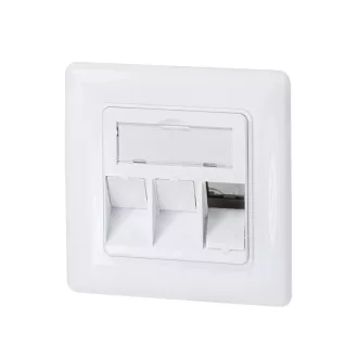   Logilink Keystone előlap 3 modulhoz, német típusú, fehér (NK4055)