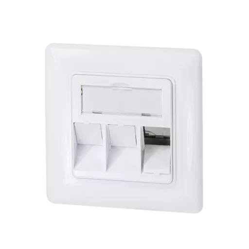 Logilink Keystone előlap 3 modulhoz, német típusú, fehér (NK4055)