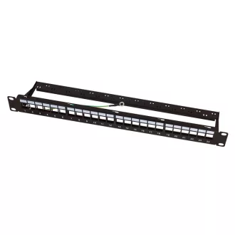   Logilink Keystone Panel 1U, 24 portos, árnyékolt, gazdaságos, fekete (NK4074)