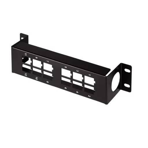 Logilink Konzol 12 Keystone modulhoz, 10 hüvelykes vagy falra szerelhető (NK4078)
