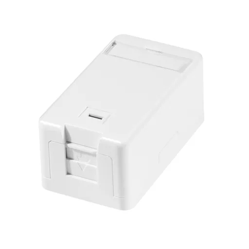Logilink Felületre szerelhető doboz 1 Keystone csatlakozóhoz, rugós redőnnyel (NK4079)