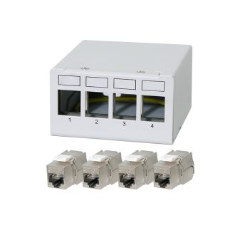   Logilink 4 portos patchpanel 4 Cat.6A Keystone modullal (NK4090)