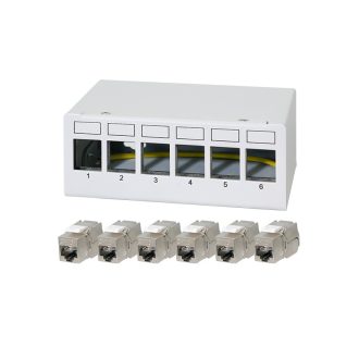   Logilink 6 portos patchpanel 6 db Cat.6A Keystone modullal (NK4091)