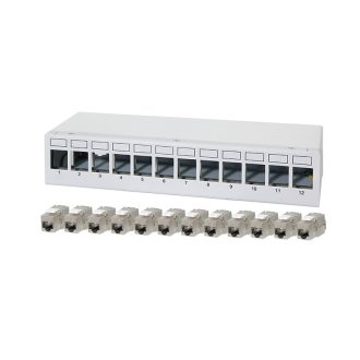   Logilink 12 portos patchpanel 12 Cat.6A Keystone modullal (NK4093)