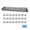 Logilink Moduláris 24 portos Cat.6A keystone patchpanel, 1U, 19"-os rackbe szerelhető, PrimeLine (NK5001)