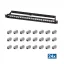 Logilink Moduláris 24 portos Cat.6A keystone patchpanel, 1U, 19"-os rackbe szerelhető, EconLine (NK5003)