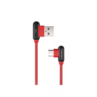   NATEC USB-C(M)->USB-A(M) 2.0 KÁBEL 1M SZÖGLETES BALRA/JOBBRA PIROS PRATI (NKA-1201)