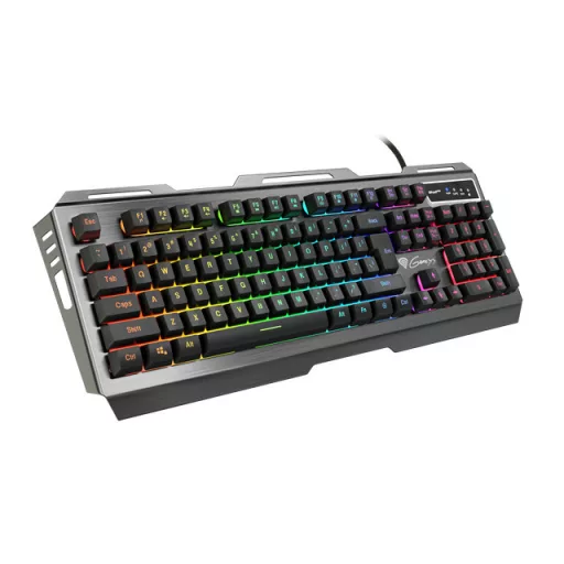 Genesis Rhod 420 Gamer billentyűzet US kiosztással, színes háttérvilágítással, fekete (NKG-1234)