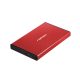 Natec Rhino Go SATA 2.5" USB 3.0 Külső HDD/SSD ház - piros