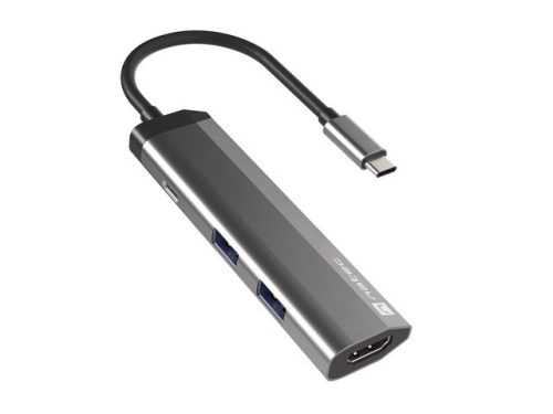 NATEC USB-C MULTIPORT ADAPTER 4 AZ 1-BEN FOWLER SLIM 2X USB 3.0 HUB, HDMI 4K, USB-C PD (NMP-1984)