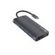 Natec Fowler 2 V2 USB-C multiport 8 az 1-ben adapter  3X USB 3.0 HUB, HDMI 4K, USB-C, RJ45, SD, MICRO SD