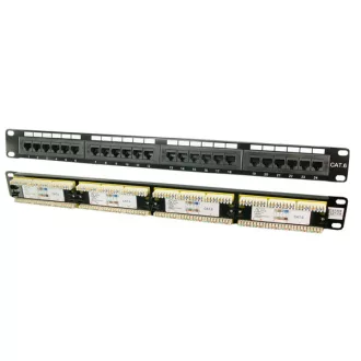   LogiLink Cat.6 Patch Panel 24 portos UTP, 180 -os lyukasztás, EconLine (NP0004)
