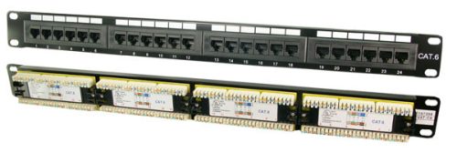 LogiLink Cat.6 Patch Panel 24 portos UTP, 180 -os lyukasztás, EconLine (NP0004)