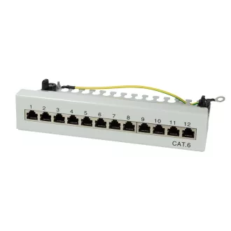   Logilink Cat.6 Patch Panel 12 port árnyékolt, asztali, világosszürke (NP0017A)