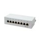 Logilink Cat.6A Patch Panel 8 portos árnyékolt, asztali, világosszürke (NP0018)